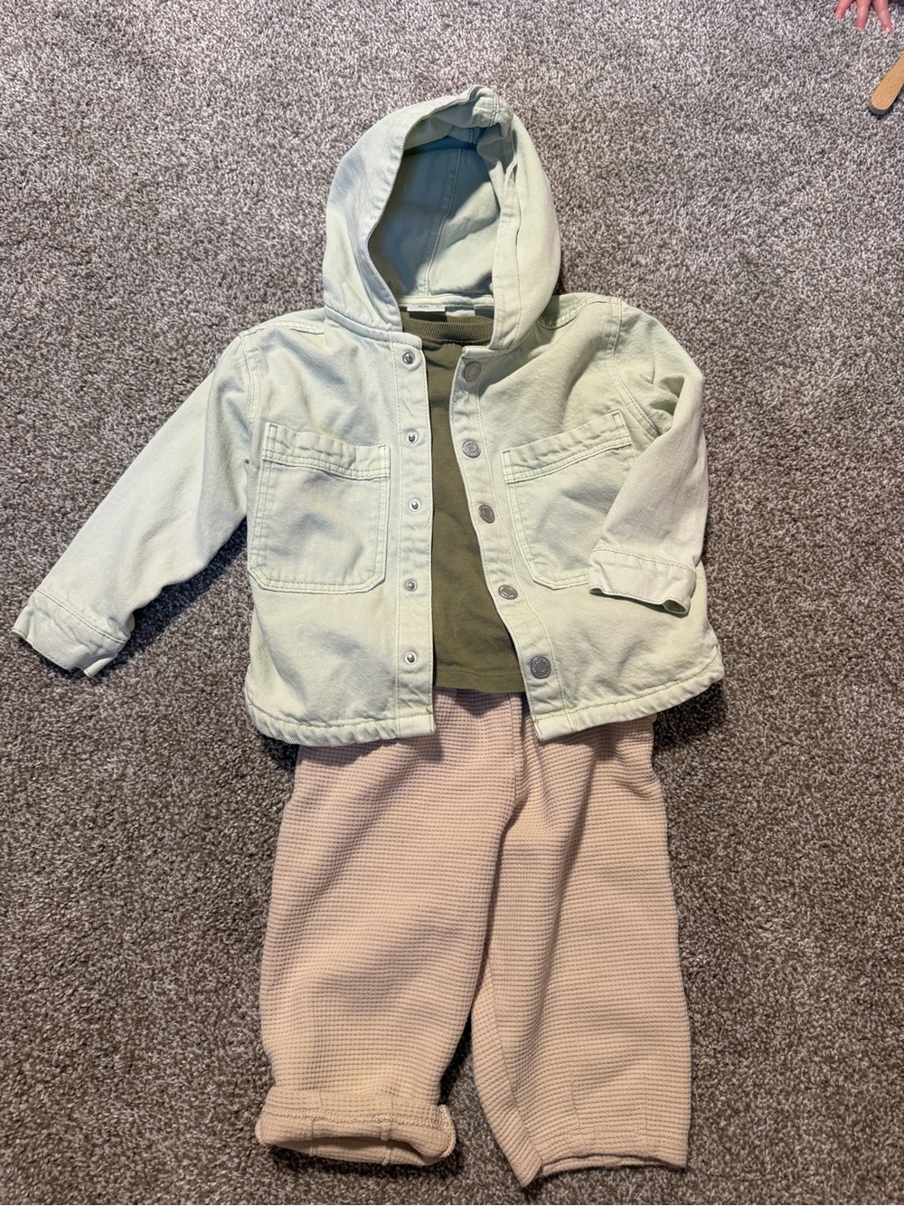 Zara Baby/Toddler Outfit: Jacket, Shirt & Pants